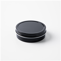 02 oz Black Shallow Rustproof Tin & Screw Top Set